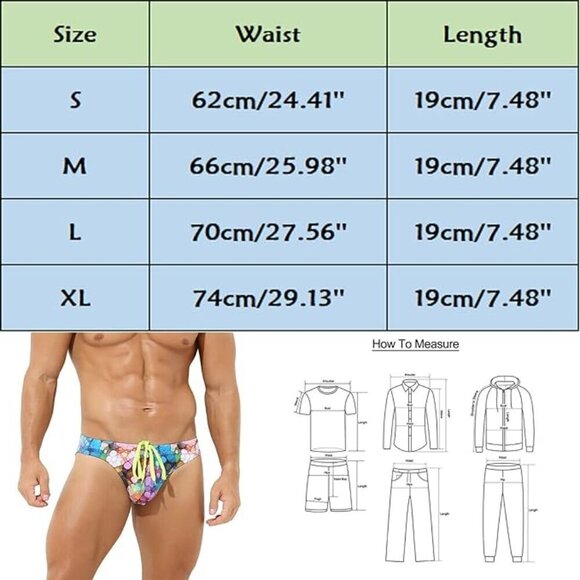 RIP ME OFF MEN'S MULTICOLORED LOW RISE SWIM BRIEF SIZE LARGE NWOT - Picture 3 of 6